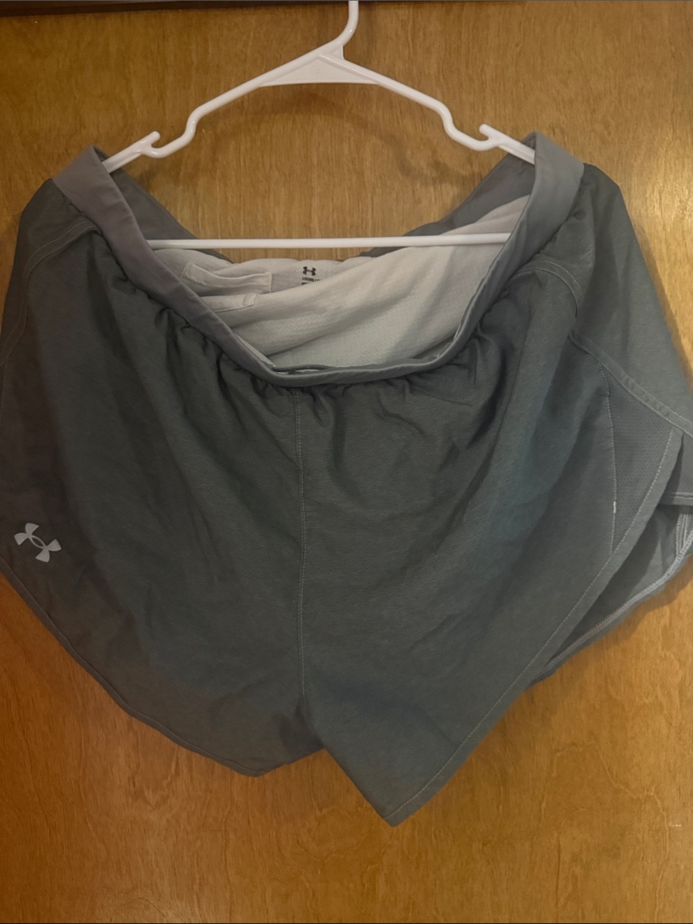 Under Armour Women's Dark Gray Athletic Shorts with Liner